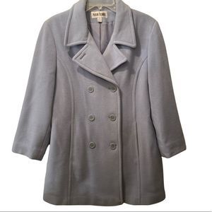 Vintage Marvin Richards Powder Blue Double Breasted Pea Coat Size Large